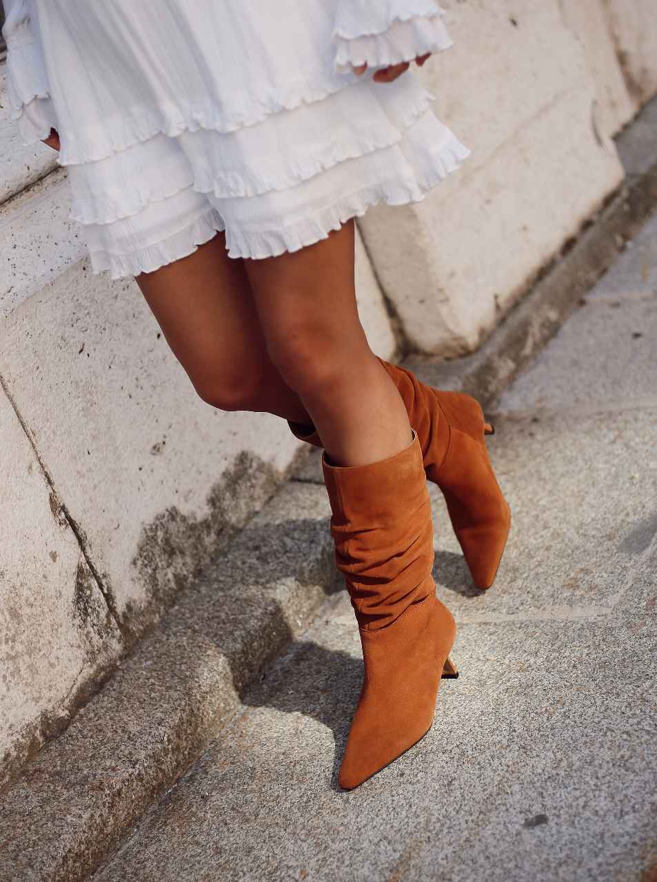 Women's light brown ankle boots