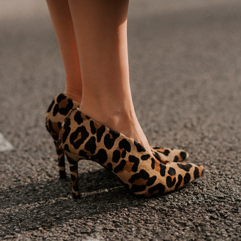 Very comfortable and elegant leopard print heels.