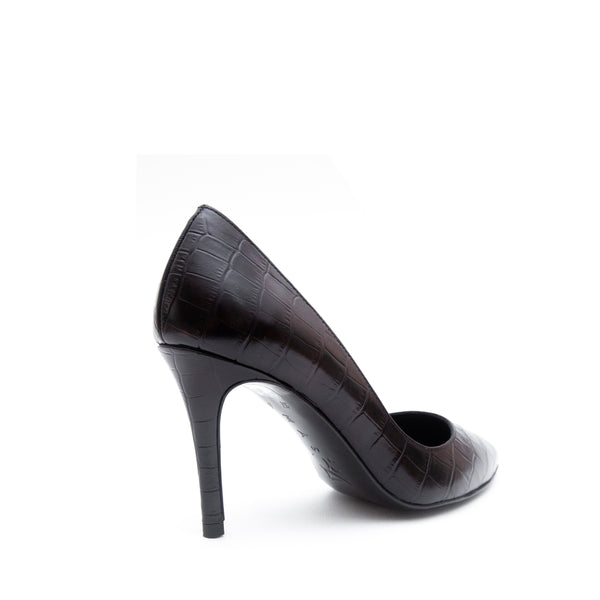 Stilettos para la invitada ideal muy cómodos y elegantes en piel efecto coco negro.