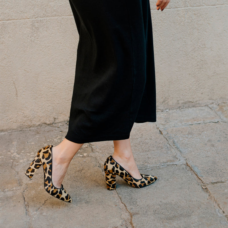 Chic and elegant women's leopard print stilettos go with everything.