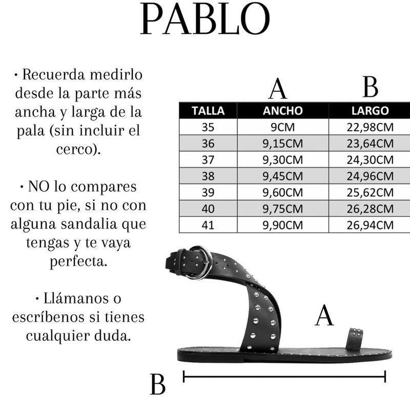 Size flat sandal Pablo khaki leather