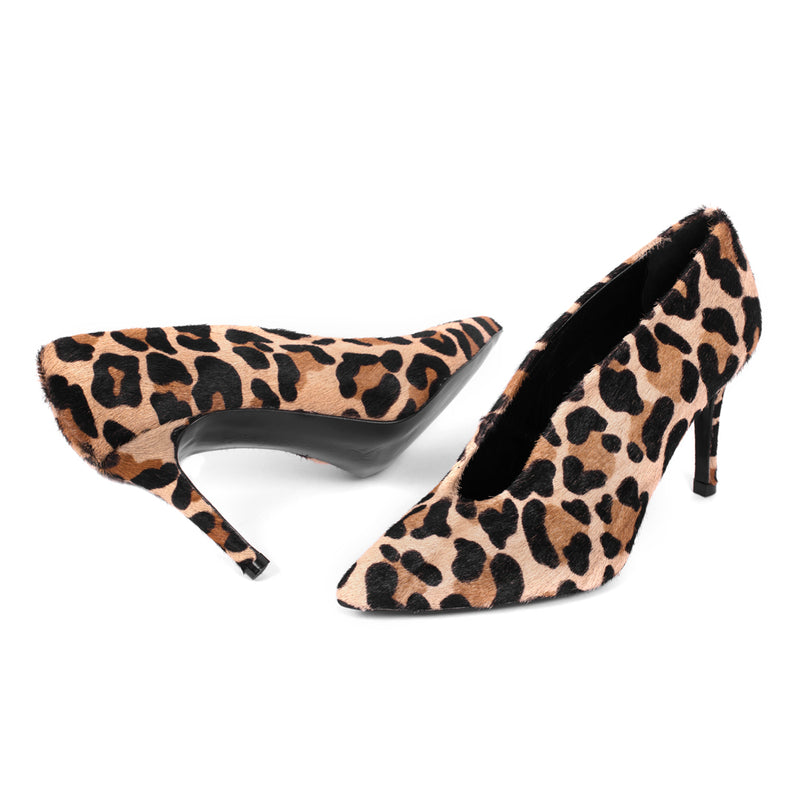 Stiletto heel 8cm very comfortable in leopard print.