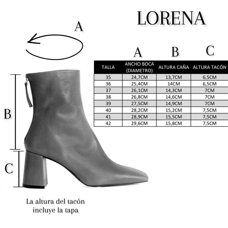 Table of measures black ankle boots wide heel